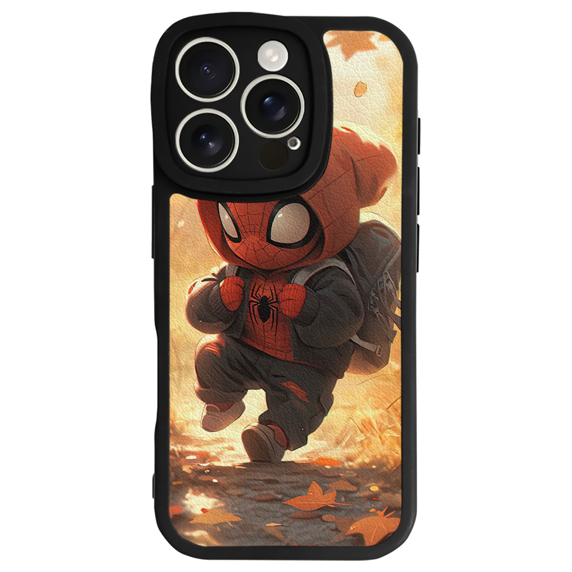（画像用） Spider Man スパイダーマン 【iPhone 16シリーズ対応】シリコンスマホケース（レザー調） 材質：シリコン